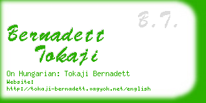 bernadett tokaji business card